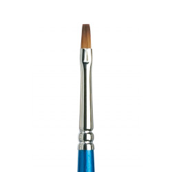 Flat, synthetic Cotman brush, series 555 - Winsor & Newton - long handle, no. 4