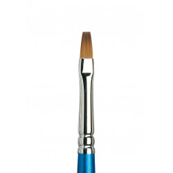 Flat, synthetic Cotman brush, series 555 - Winsor & Newton - long handle, no. 6
