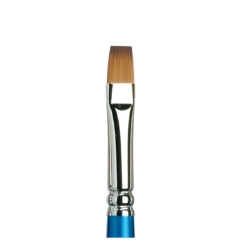Flat, synthetic Cotman brush, series 555 - Winsor & Newton - long handle, no. 10