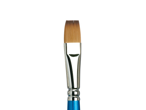 Flat, synthetic Cotman brush, series 555 - Winsor & Newton - long handle, no. 14