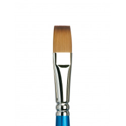 Flat, synthetic Cotman brush, series 555 - Winsor & Newton - long handle, no. 16