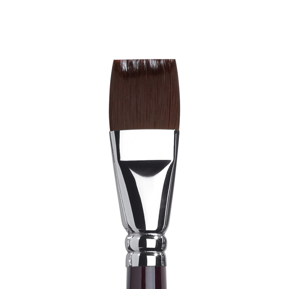 Flat, synthetic One Stroke Galeria brush - Winsor & Newton - short handle, 25 mm