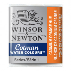 Cotman watercolor paint - Winsor & Newton - Cadmium Orange Hue, half pan