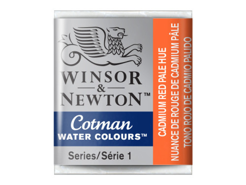 Farba akwarelowa Cotman - Winsor & Newton - Cadmium Red Pale Hue, półkostka