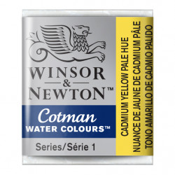 Cotman watercolor paint - Winsor & Newton - Cadmium Yellow Pale Hue, half pan