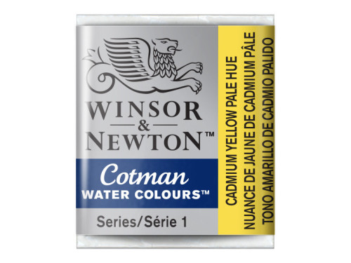 Cotman watercolor paint - Winsor & Newton - Cadmium Yellow Pale Hue, half pan
