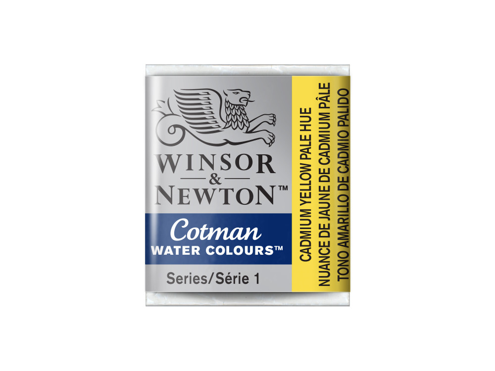 Farba akwarelowa Cotman - Winsor & Newton - Cadmium Yellow Pale Hue, półkostka