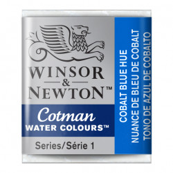 Cotman watercolor paint - Winsor & Newton - Cobalt Light Blue Hue, half pan