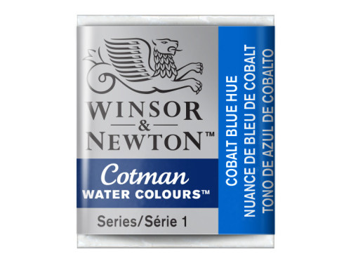 Cotman watercolor paint - Winsor & Newton - Cobalt Light Blue Hue, half pan