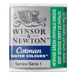 Cotman watercolor paint - Winsor & Newton - Intense Green, half pan