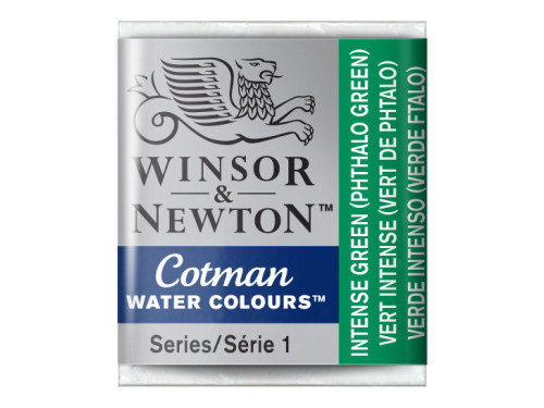 Farba akwarelowa Cotman - Winsor & Newton - Intense Green, półkostka