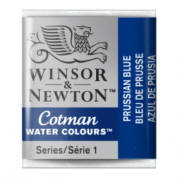 Cotman watercolor paint - Winsor & Newton - Prussian Blue, half pan