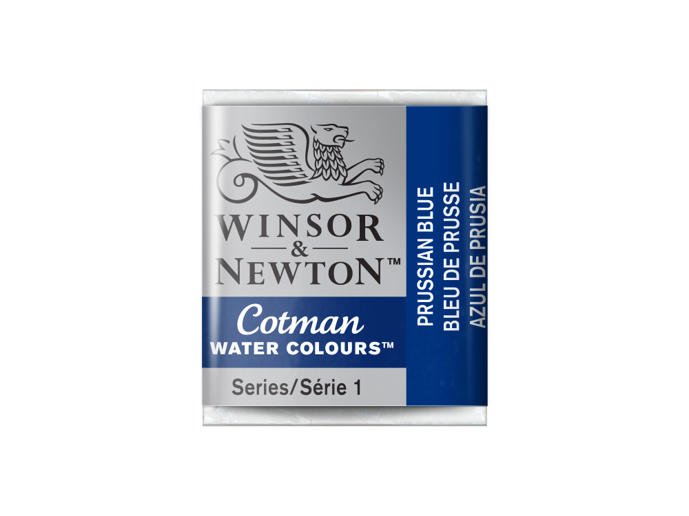 Cotman watercolor paint - Winsor & Newton - Prussian Blue, half pan