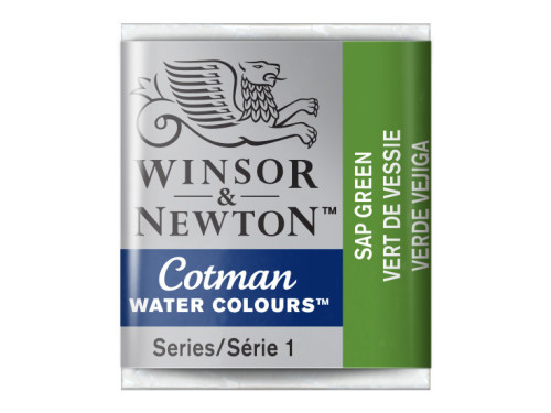 Cotman watercolor paint - Winsor & Newton - Sap Green, half pan