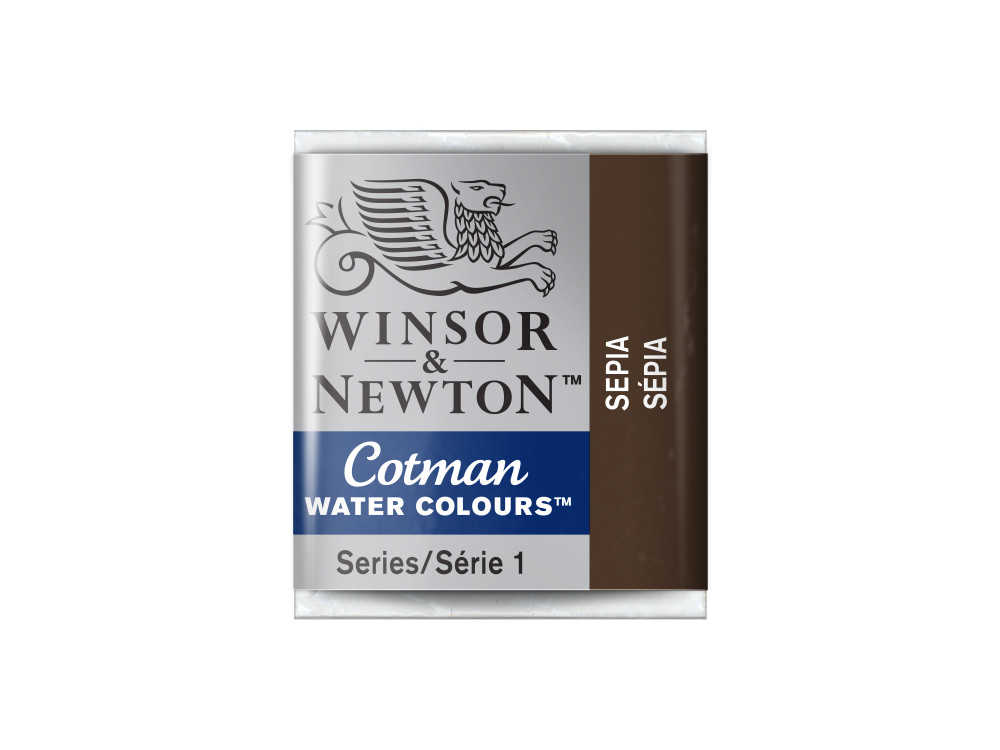 Farba akwarelowa Cotman - Winsor & Newton - Sepia, półkostka