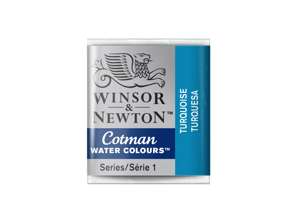 Cotman watercolor paint - Winsor & Newton - Turquoise, half pan