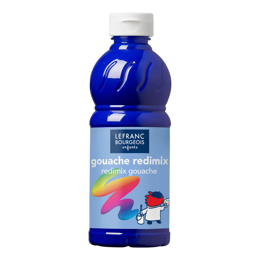 Gouache paint - Lefranc & Bourgeois - brilliant blue, 500 ml