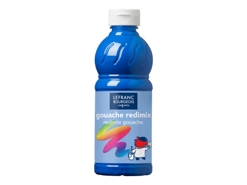 Gouache paint - Lefranc & Bourgeois - cyan, 500 ml