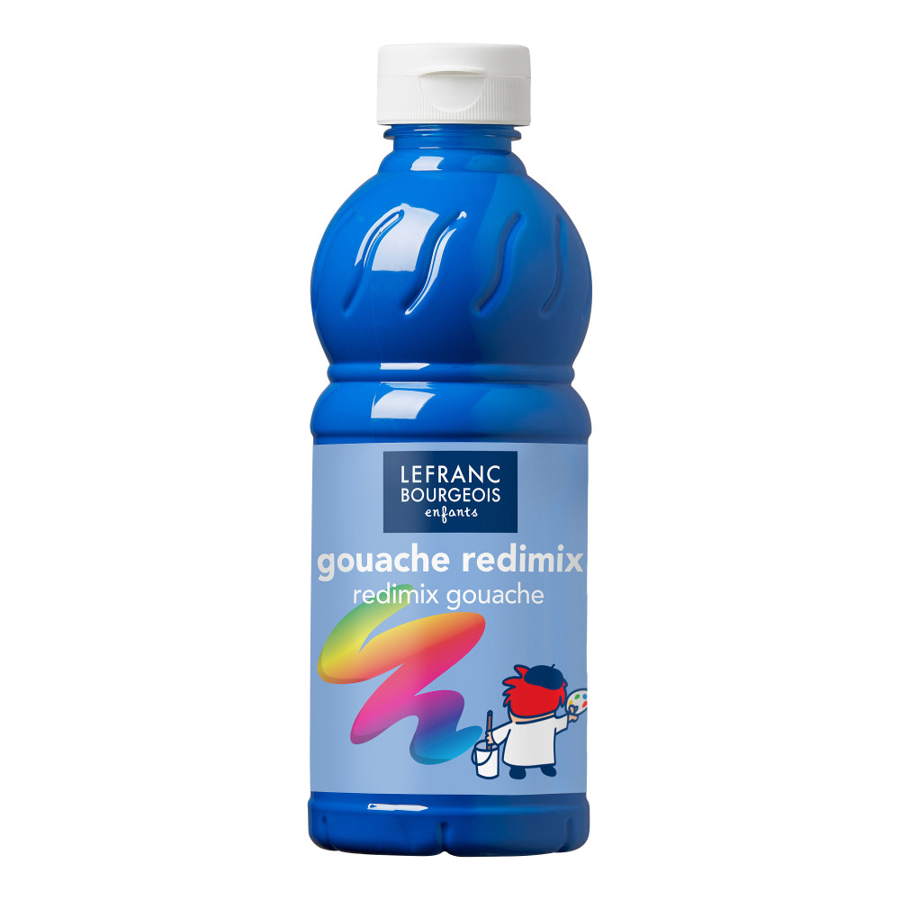 Farba plakatowa - Lefranc & Bourgeois - niebieski cyjan, 500 ml