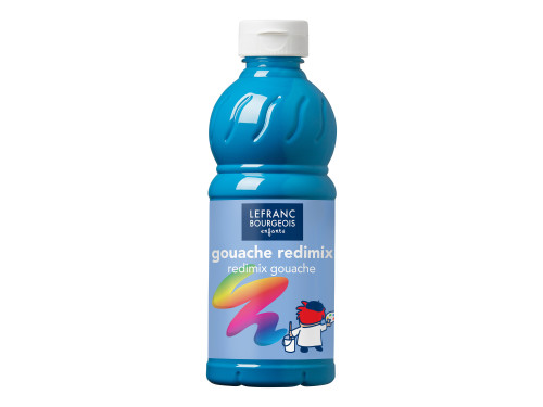 Gouache paint - Lefranc & Bourgeois - turquoise blue, 500 ml