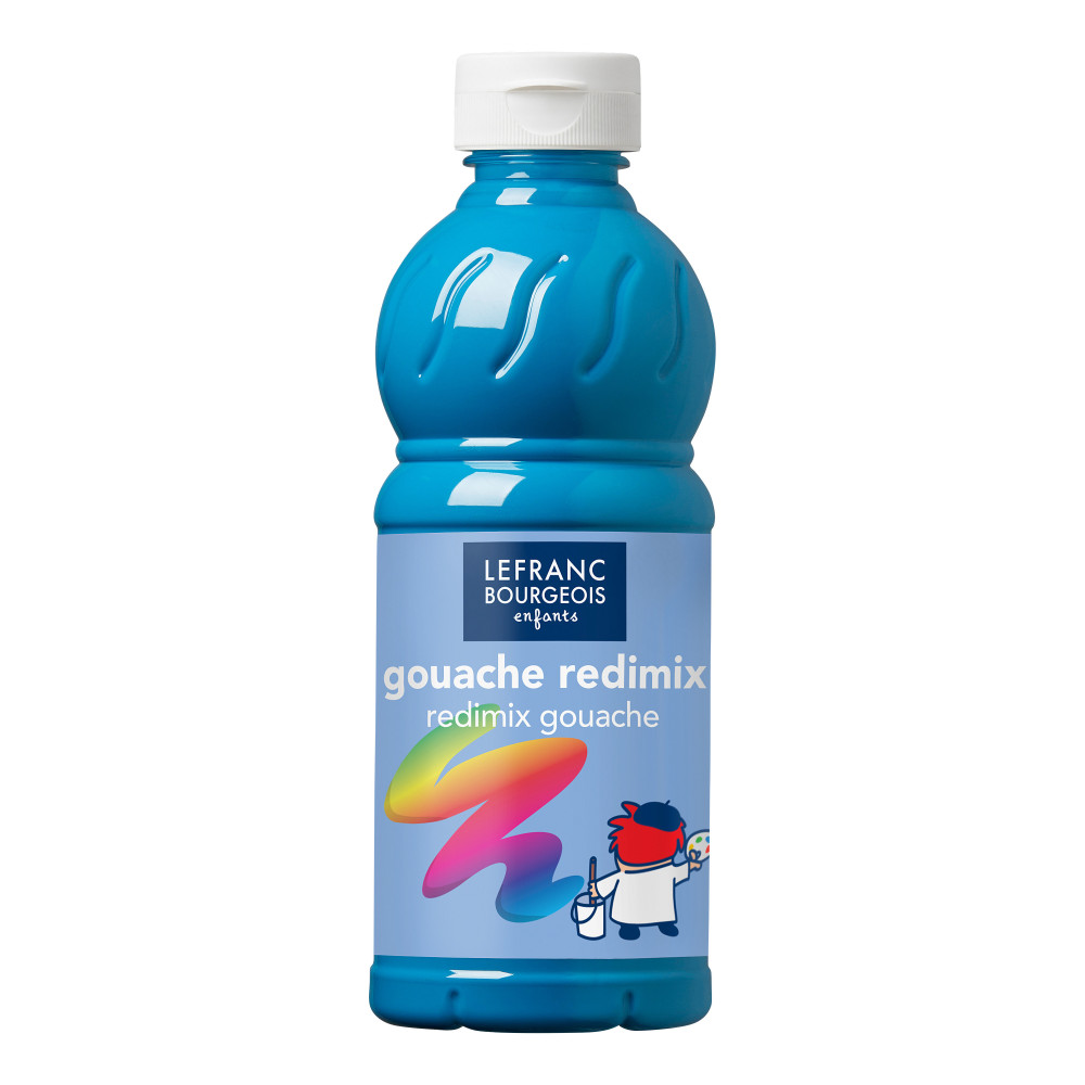 Gouache paint - Lefranc & Bourgeois - turquoise blue, 500 ml