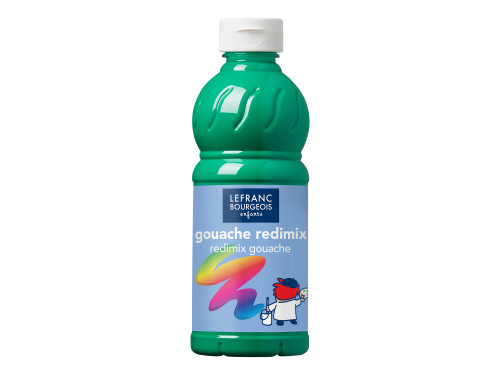 Gouache paint - Lefranc & Bourgeois - brilliant green, 500 ml