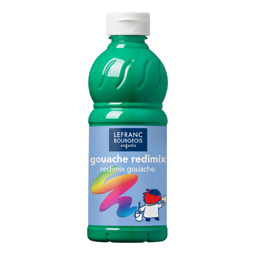 Gouache paint - Lefranc & Bourgeois - brilliant green, 500 ml