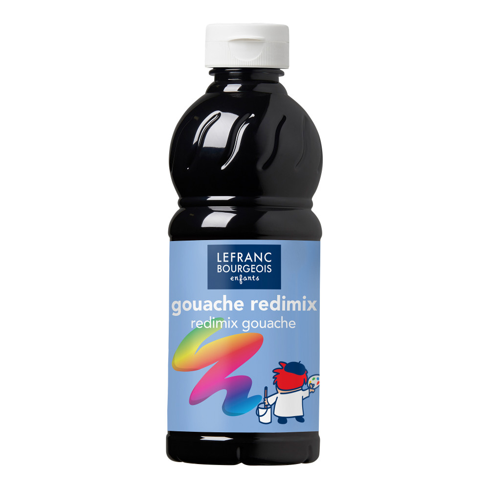 Gouache paint - Lefranc & Bourgeois - black, 500 ml