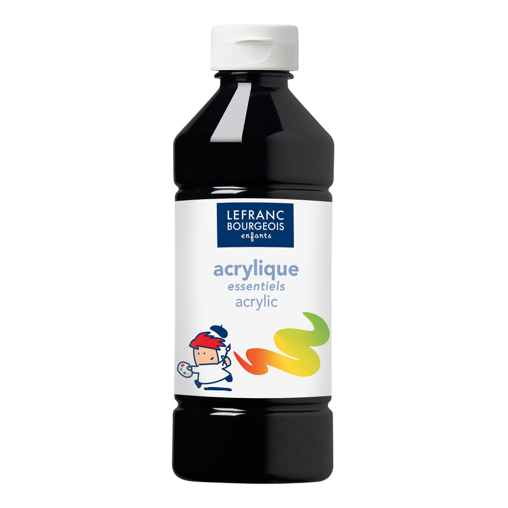 Farba akrylowa - Lefranc & Bourgeois - czarna, 500 ml