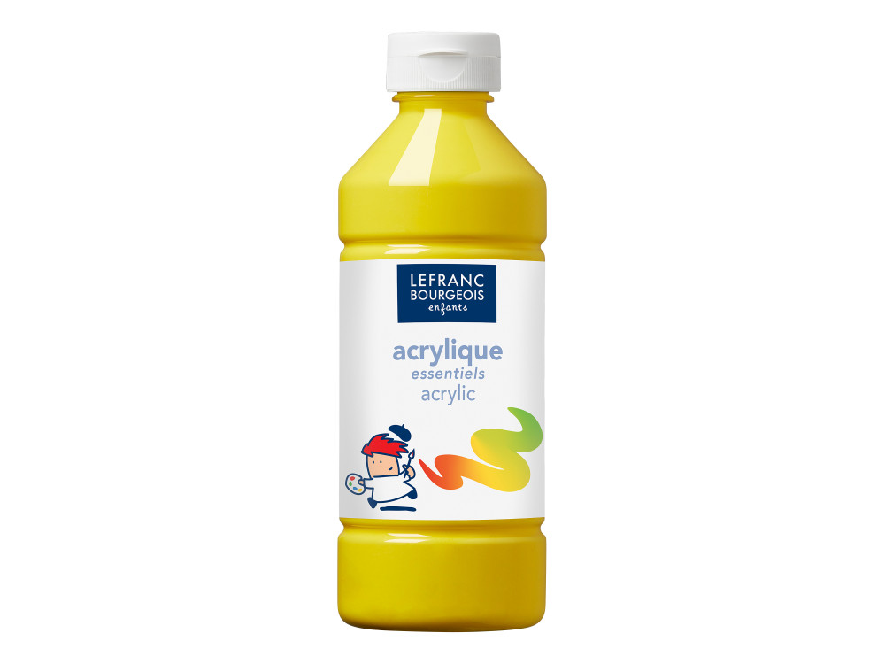 Acrylic paint - Lefranc & Bourgeois - primary yellow, 500 ml