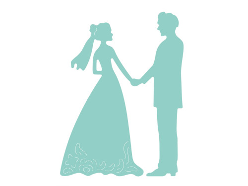 Cutting die - DpCraft - bride and groom, 5 x 6,6 cm