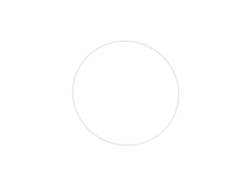 Metal hoop, base for garlands, wreaths and dream catchers - white, dia. 12 cm
