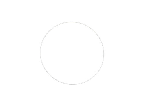 Metal hoop, base for garlands, wreaths and dream catchers - white, dia. 15 cm