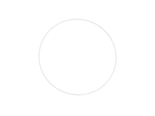 Metal hoop, base for garlands, wreaths and dream catchers - white, dia. 20 cm