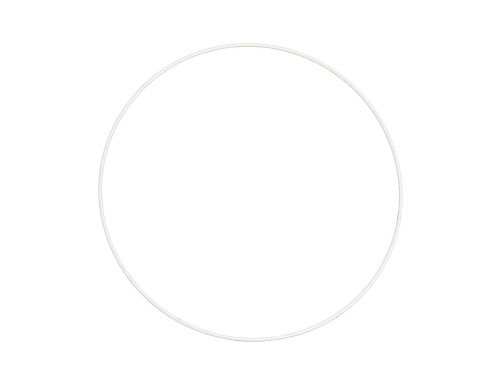 Metal hoop, base for garlands, wreaths and dream catchers - white, dia. 30 cm
