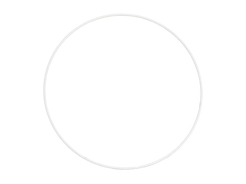 Metal hoop, base for garlands, macrames and dream catchers - white, dia. 35 cm