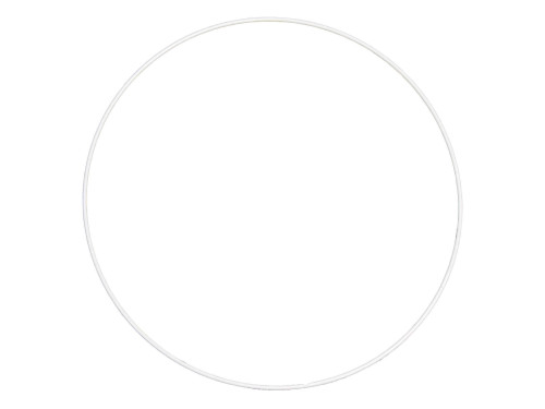 Metal hoop, base for garlands, wreaths and dream catchers - white, dia. 40 cm