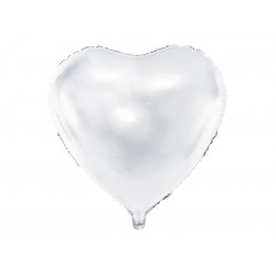 Balon foliowy Serce - biały, 61 cm