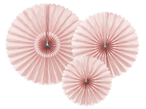 Decorative rosettes - nude, 3 pc.