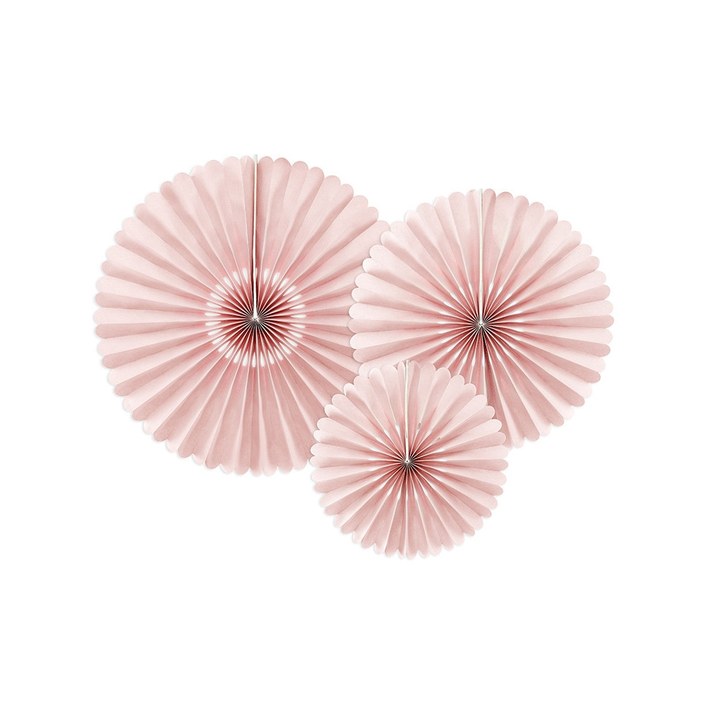 Decorative rosettes - nude, 3 pc.