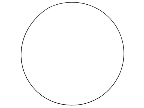 Metalowa obręcz do makramy - Koło, czarne, 50 cm