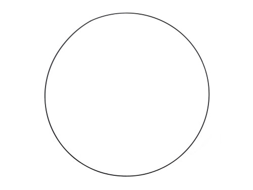 Metalowa obręcz do makramy - Koło, czarne, 40 cm