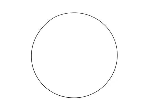 Metal hoop, base for garlands, wreaths and dream catchers - black, dia. 30 cm