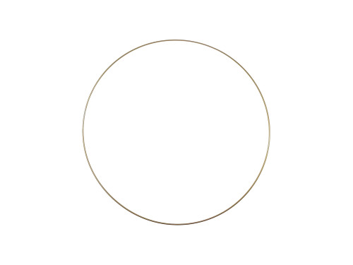Metal hoop, base for garlands, wreaths and dream catchers - gold, dia. 25 cm