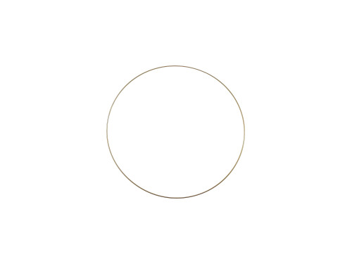 Metal hoop, base for garlands, wreaths and dream catchers - gold, dia. 15 cm