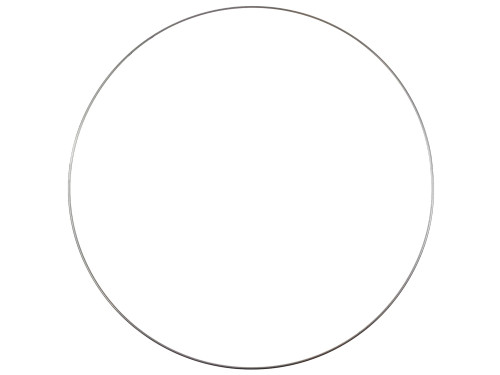 Metal hoop, base for garlands, wreaths and dream catchers - silver, dia. 50 cm