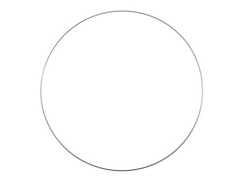 Metal hoop, base for garlands, wreaths and dream catchers - silver, dia. 40 cm