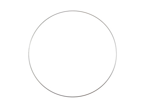 Metalowa obręcz do makramy - Koło, srebrne, 30 cm