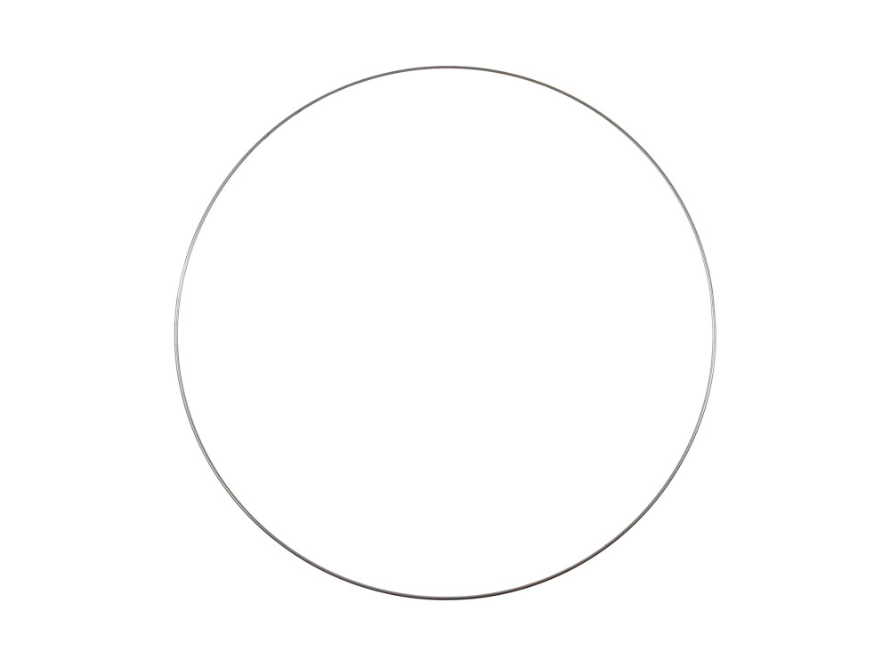 Metal hoop, base for garlands, wreaths and dream catchers - silver, dia. 30 cm