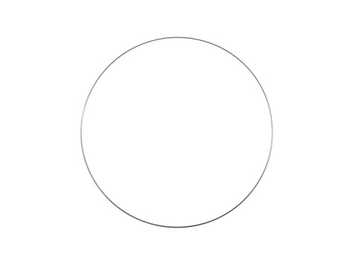 Metalowa obręcz do makramy - Koło, srebrne, 25 cm